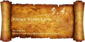 Varga Albertina névjegykártya